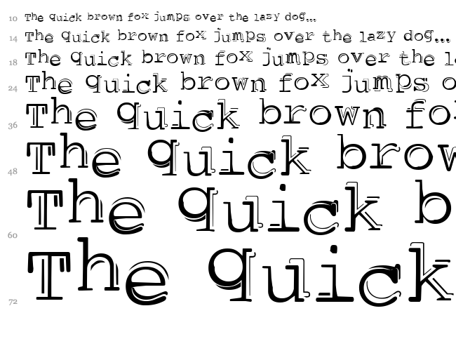 Dubble Trubble font waterfall